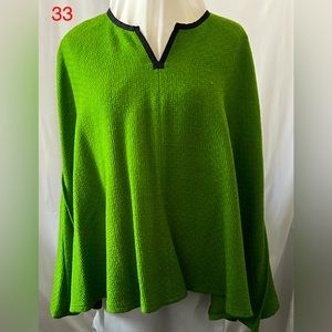Vintage green poncho.